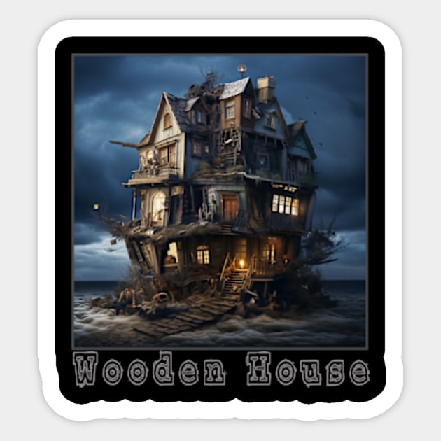 Wooden House Sticker by cindo.cindoan